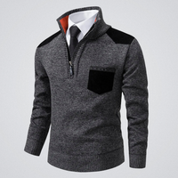 Rafael | Eleganter Pullover Herren modern für Wintertage in Dunkelgrau