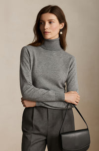 Ella | Damen Kaschmirpullover modern & komfortabel in Grau