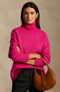 Eva | Feiner Kaschmirpullover Damen stilvoll in Rosa