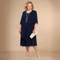 Blaire | Asymmetrisch Kleid in Marineblau