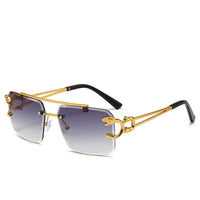 Retro-Stil Rahmenlose Sonnenbrille für Herren | Ideal für den täglichen Gebrauch im Freien in Grau