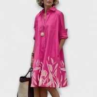 Fenra™ - Maxikleid mit einem Schulterträger in Rosa