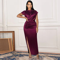 Dina | Damen Maxi-Kleid stilvoll & bequem tragbar in Weinrot