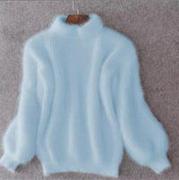 Emilie - Locker gestrickter Wollpullover in Blau