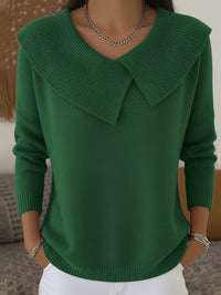 Lucia | Warmer Pullover mit weichem Kragen in Grün