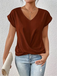 Sina | T-Shirt mit Sweetheart-Ausschnitt (1+1 GRATIS) in Rot
