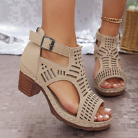 Yolanda | Leicht Blockabsatz Sandalen in Beige