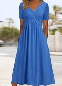 Nica™ - Stylisches Wickelkleid in Hellblau