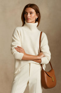 Eva | Feiner Kaschmirpullover Damen stilvoll in Weiß