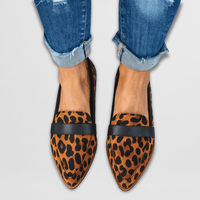 Helen | Weiche Wildleder-Hausschuhe mit orthopädischem Fußbett in Leopard