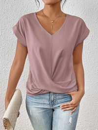 Sina | T-Shirt mit Sweetheart-Ausschnitt (1+1 GRATIS) in Rosa