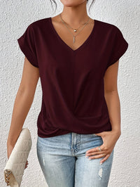 Sina | T-Shirt mit Sweetheart-Ausschnitt (1+1 GRATIS) in Bordeaux