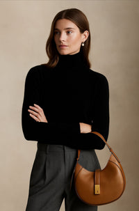 Ella | Damen Kaschmirpullover modern & komfortabel in Schwarz