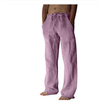 Herren Freizeithose im Japanischen Stil – Locker, Atmungsaktiv & Modern für Alltag und Urlaub in Lila