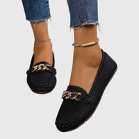 Yasmin | Damen Schlupf Ballerinas Runde Spitze – Ballerinas Rundspitze Alltag 2026 in Schwarz