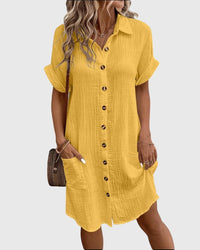 Caroline – Bequeme Kleid in Gelb