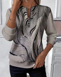 Clara | Damen Pullover casual stilvoll & modern in Grau