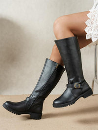 ELSIE | Bequeme Stiefel mit Niedrigem Absatz, Perfekt für den Alltag und Freizeit in Schwarz