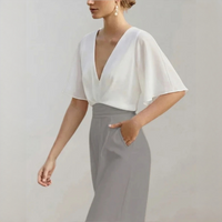 Yoko - Eleganter und trendiger Jumpsuit in Weiß Grau