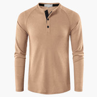 Luca | Stilvolles Langarmshirt im Casual Style in Aprikose