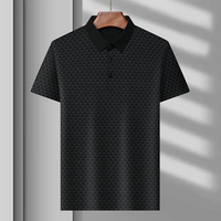 David | Diamond Polo Shirt für gehobene Herren Outfits in Schwarz