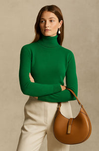 Ella | Damen Kaschmirpullover modern & komfortabel in Grün