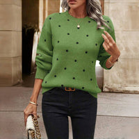 Nena™ – Gestrickter Pullover mit Punkten in Grün