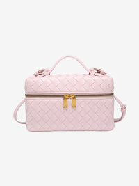 Julia | Strukturierte, geflochtene Tasche in Rosa