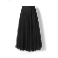 Maleah - Eleganter Faltenrock in Schwarz