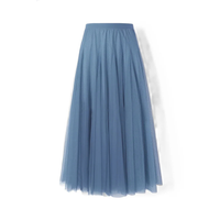 Maleah - Eleganter Faltenrock in Blau
