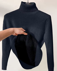 Mara | Warmer Rollkragenpullover weich & modern in Schwarz