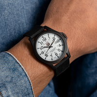 Armbanduhr Herren Militär Robust Outdoor Sportuhr in Weiß