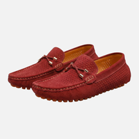 Wolfgang | Herren Atmungsaktive Sommer Loafer Perforation – Perforierte Loafer Herren in Rot