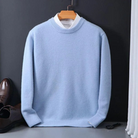 Thierry | Cashmere Rundhals-Pullover in Himmelblau