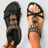 Damen Sandalen Schmuck Verstellbaren Riemen in Graphitschwarz