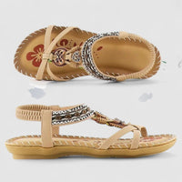 Damen Sandalen Schmuck Verstellbaren Riemen in Mahagonibraun