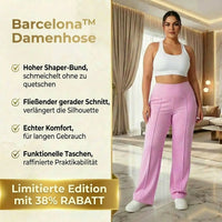 Barcelona™ Damenhose mit hohem, formendem Bund und geradem, lockerem und komfortablem Schnitt in Pink