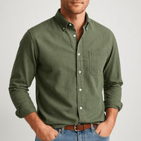 Brandon | Herren Klassisches Button-Down Hemd in Grün