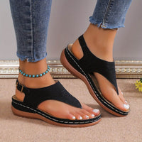 Bibiana™ – Bequeme Orthopädische Sandalen in Schwarz