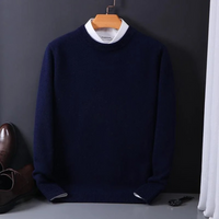 Thierry | Cashmere Rundhals-Pullover in Marineblau