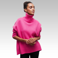 Juliana | Zeitloser Eleganter Rollkragenpullover in Kräftiges Rosa