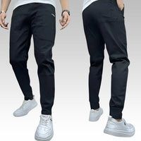 Leon | Stylishe Herren Stretch-Cargohose für Alltag in Schwarz