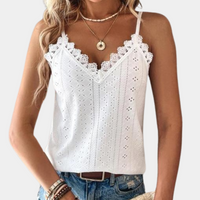 Kedlira | Damen Sommer Oberteil | Elegant in Weiß