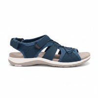 Damen Sandalen Klettverschluss Komfortsohle in Marineblau