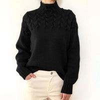Paula | Kuscheliger Strickpullover für Wintertage in Schwarz