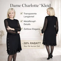 Dame Charlotte™ Kleid mit Transparenten Langarmärmeln / Zeitlose Klassik für Elegante Anlässe in XS