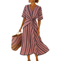Claire | Lässiges Kleid | Einfach schön. Den ganzen Tag. in Rosa mit Streifen