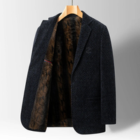 Elias | Midnight Wollmantel mit feiner Verarbeitung in Dunkelblau