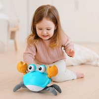 CrustaceanJoy | Krabbenbaby-Spielzeug mit Musik und bunten Lichtern in Blau