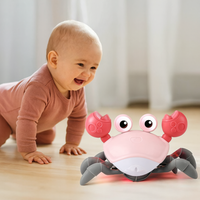 CrustaceanJoy | Krabbenbaby-Spielzeug mit Musik und bunten Lichtern in Rosa